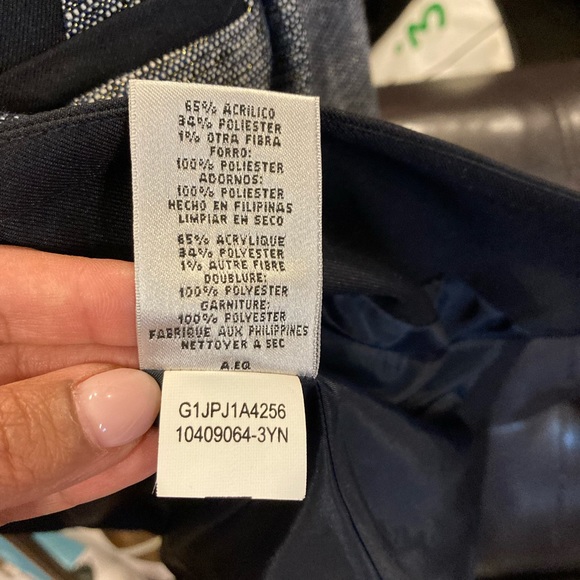 Kasper petites textured open front navy blazer - Picture 7 of 7